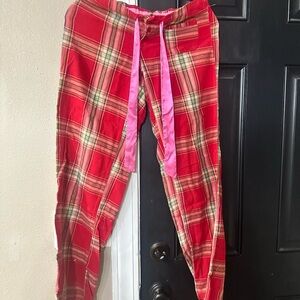 PINK Victoria's Secret Red Plaid Pajama Bottoms